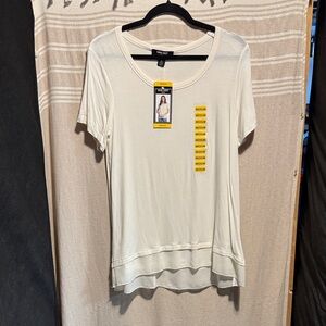 Nine West Ivory Short Sleeve Top